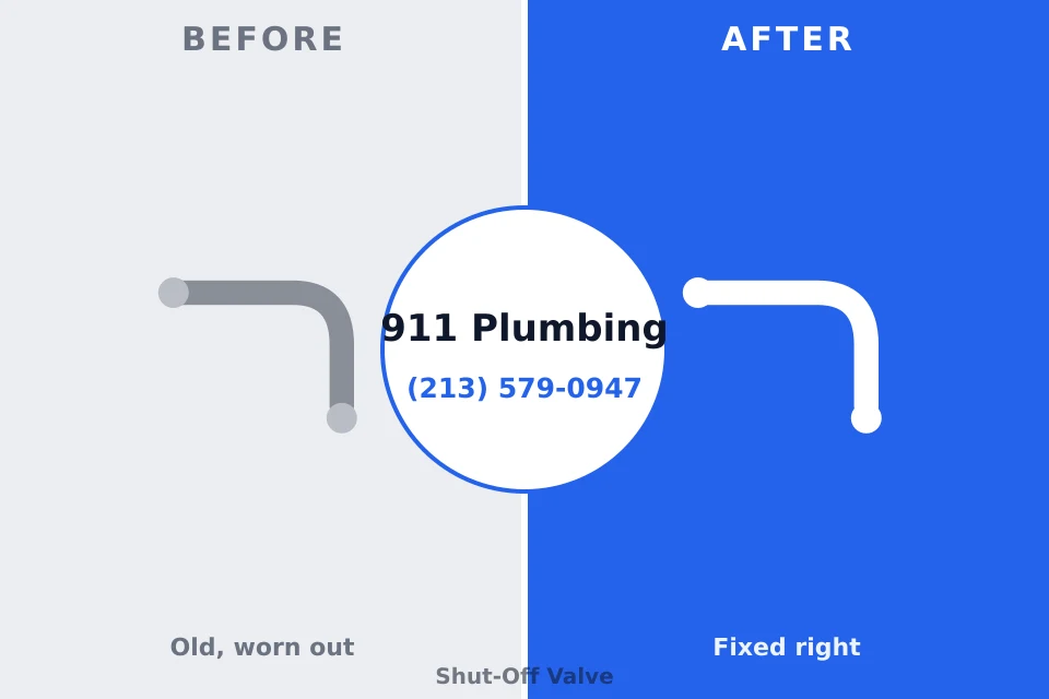 Before and after: plumbing repair Shorewood, MN